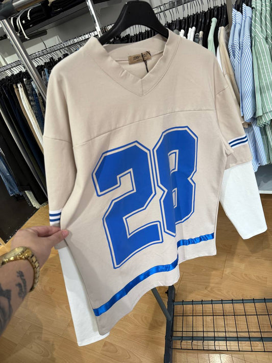 T-SHIRT DOPPIAMANICA 28 BEIGE