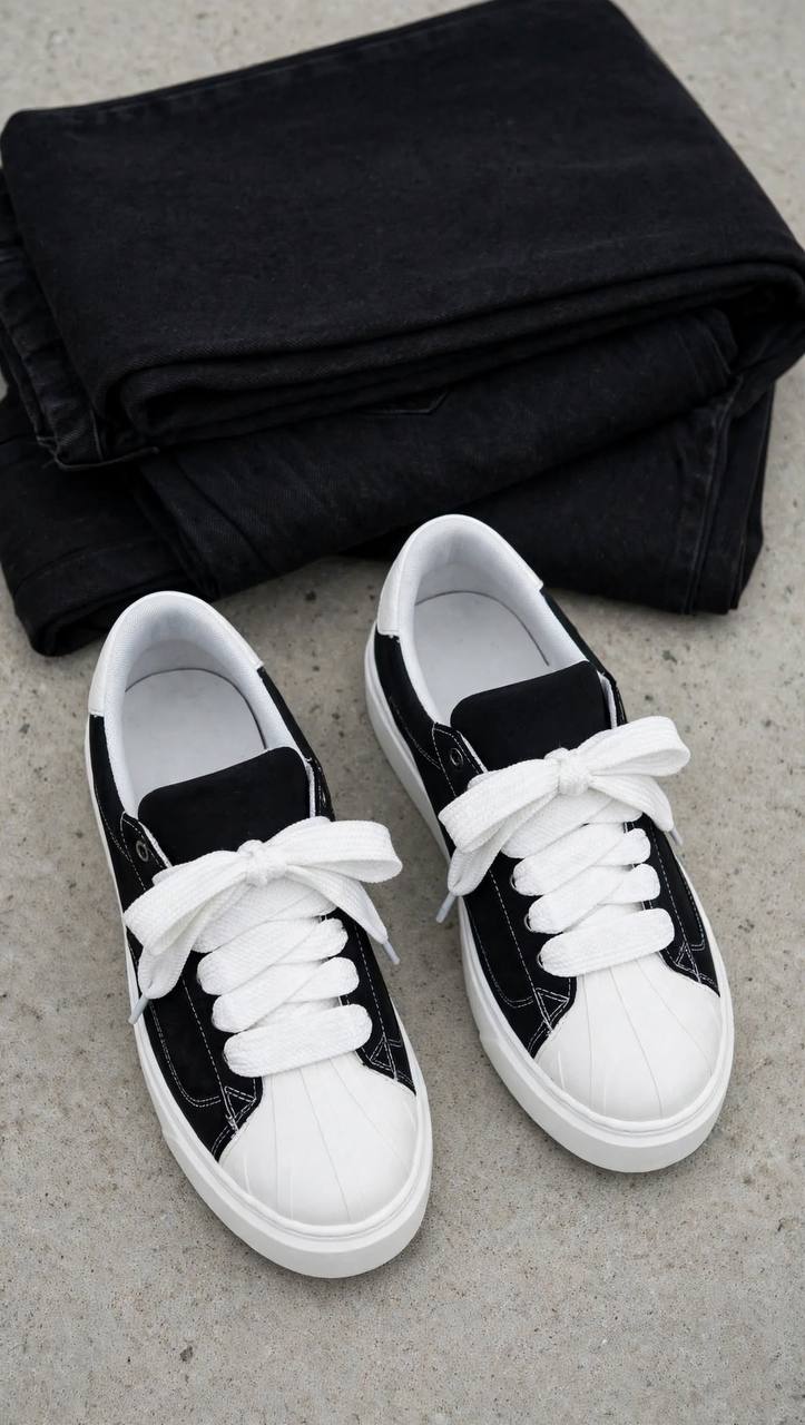 SNEAKERS GRAVITY NABUK BIANCO E NERO