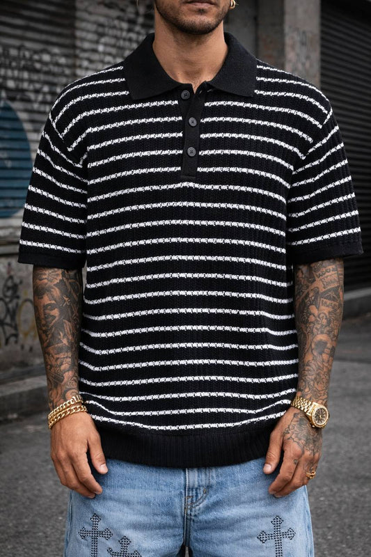POLO RIGHE NERA