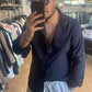 CAMICIA LINO BLU