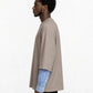 T-SHIRT DOPPIA MANICA CAMICIA BEIGE