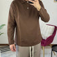 POLO MOD. P***A MANICA LUNGA MARRONE