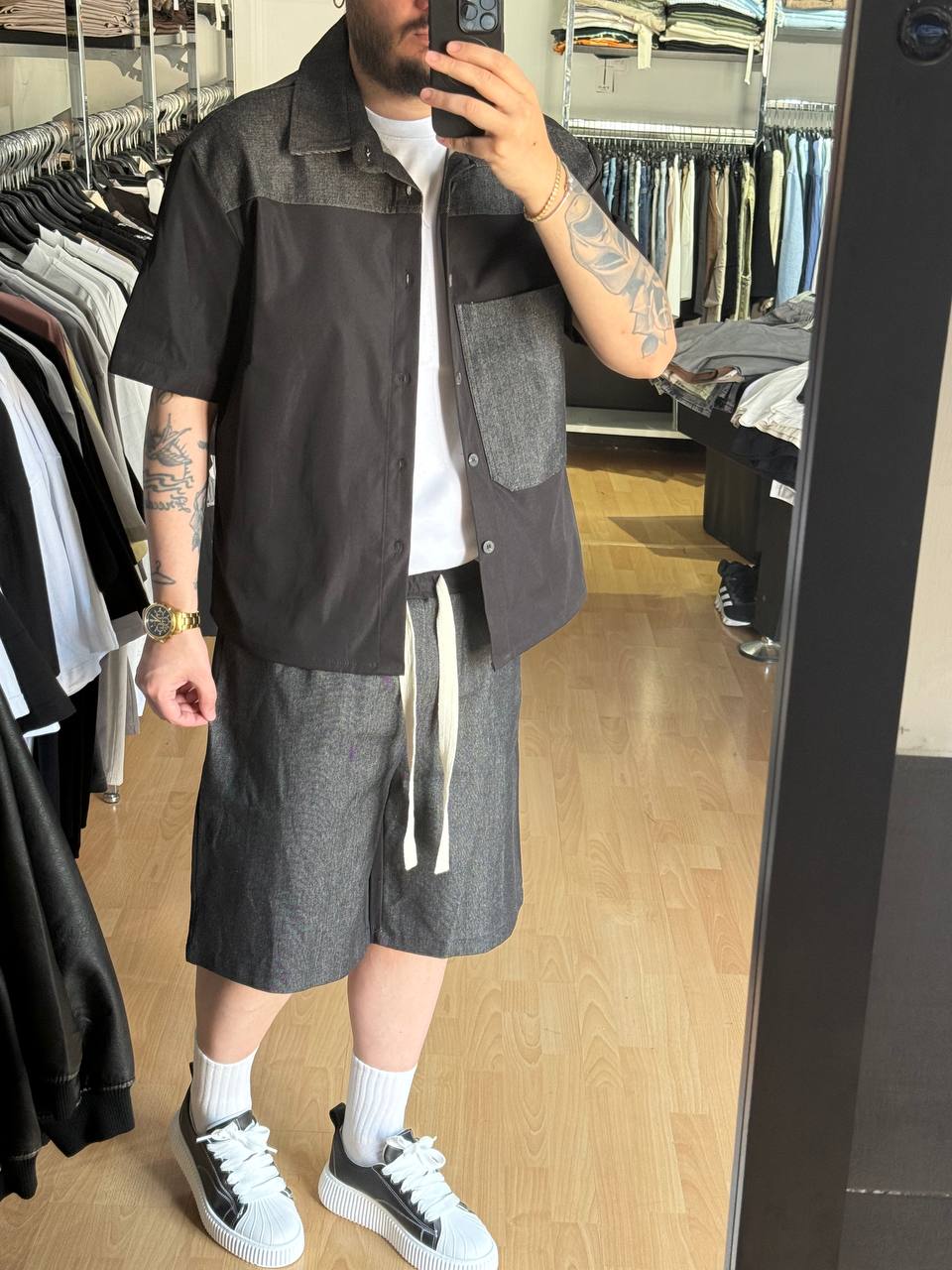 COORDINATO MISTO JEANS