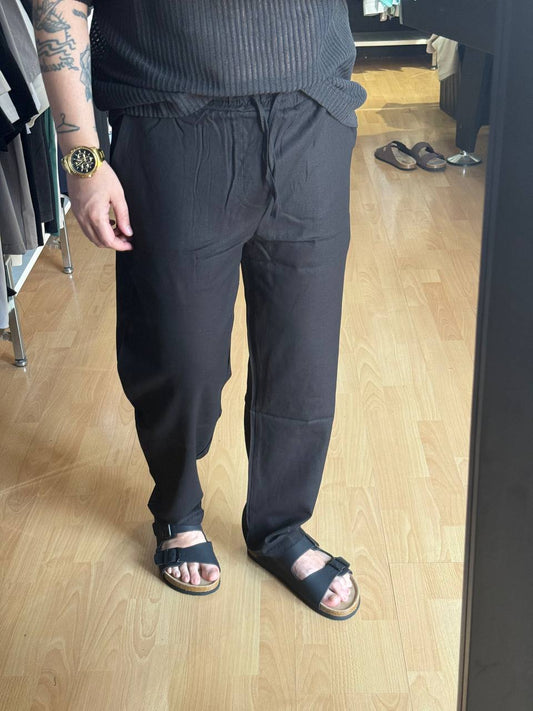 PANTALONE LINO ACY NERO