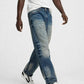 JEANS FONDO LARGO LEOX SCURO SABBIATO