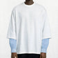 T-SHIRT DOPPIA MANICA CAMICIA BIANCA