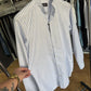 CAMICIA COREANA LINO BIANCA E CELESTE