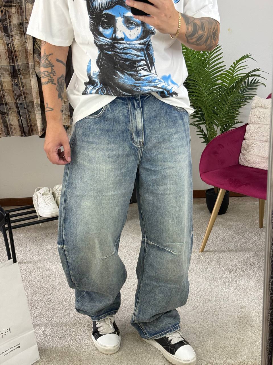 JEANS SUPER BALLOON CHIARO