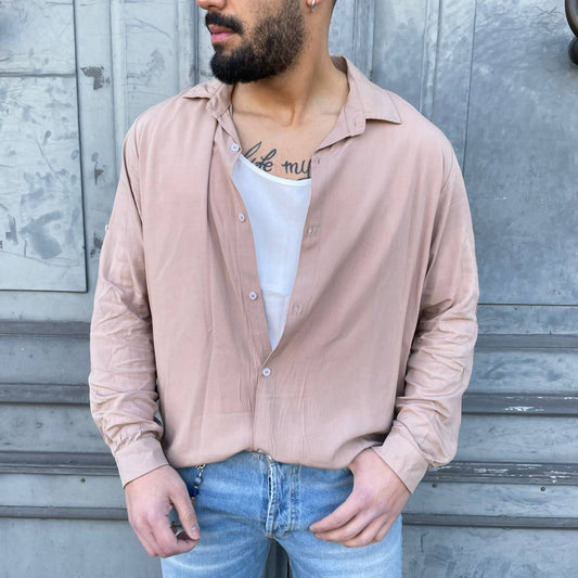 CAMICIA VISCOSA BEIGE