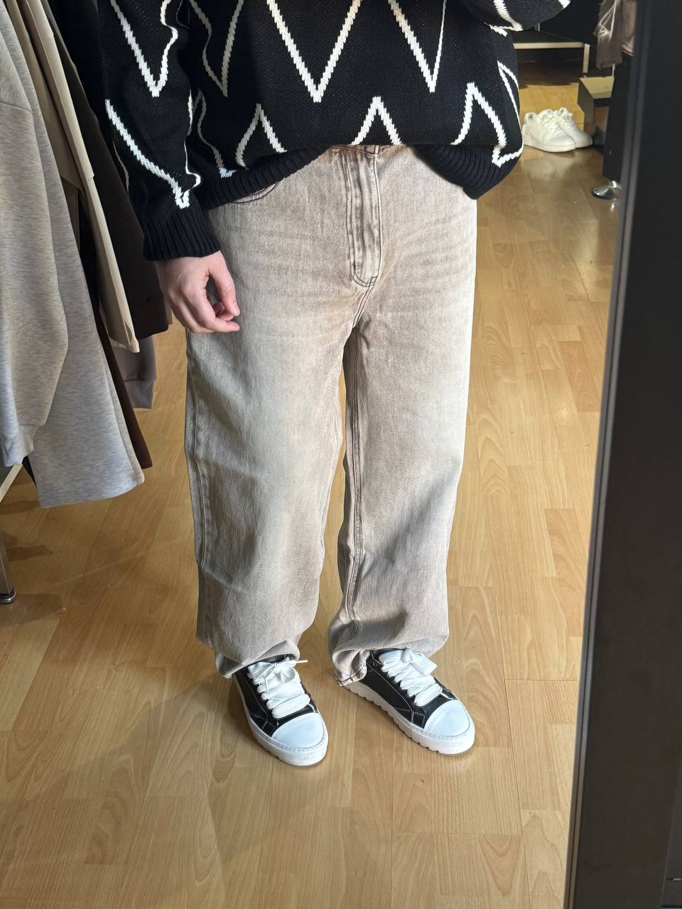 JEANS BAGGY GRIGIO CHIARO