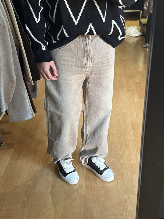JEANS BAGGY GRIGIO CHIARO