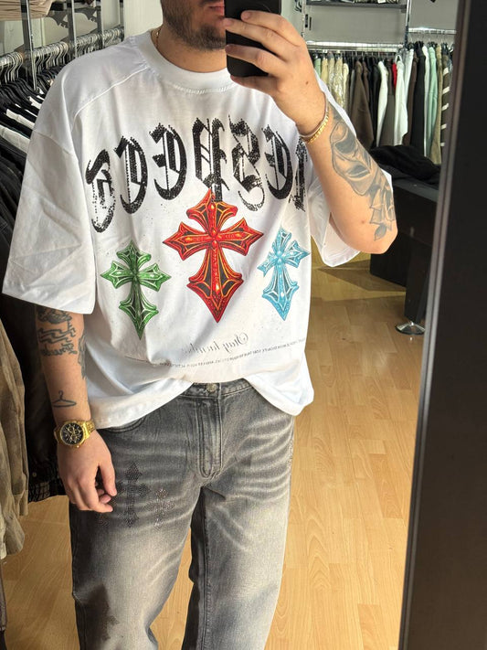 T-SHIRT CROCI BIANCA