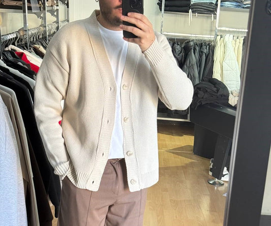 CARDIGAN BASIC PREMIUM BEIGE CHIRO