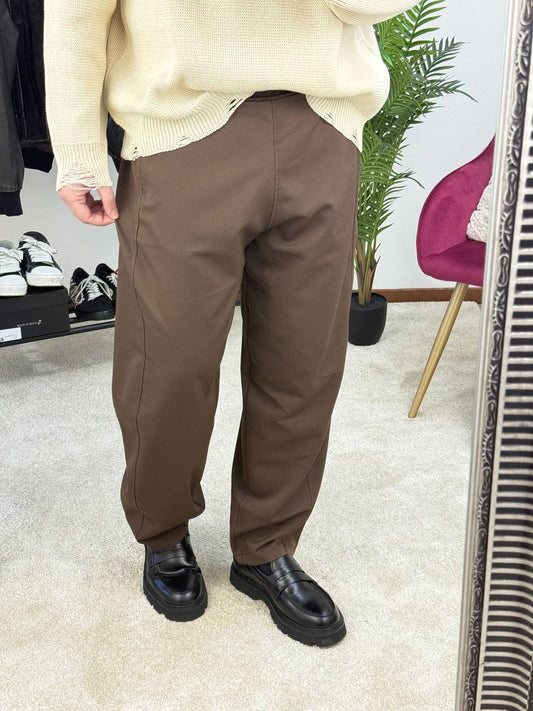 PANTALONE BALLOON MARRONE