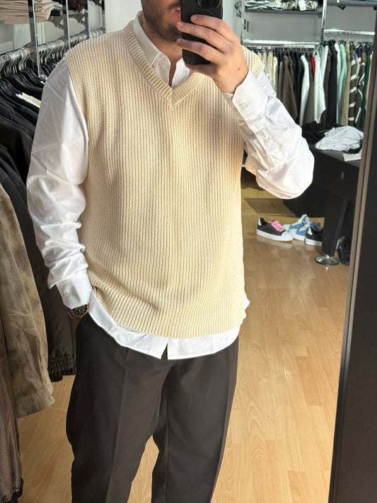 SMANICATO IN FILO BEIGE