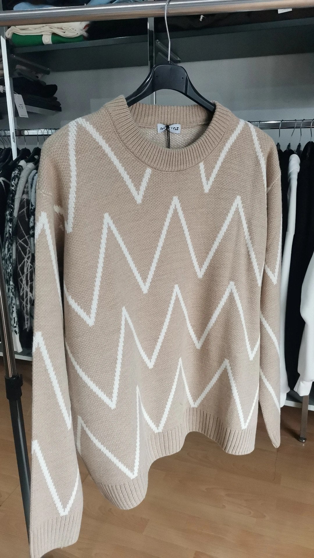 MAGLIONE ZIG ZAG BEIGE