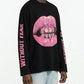 T-SHIRT LUNGA BOCCA NERA