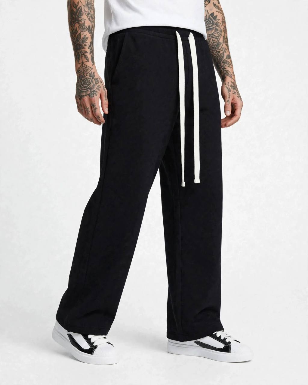 PANTALONE TUTA FONDO LARGO THE BROTHERS NERA