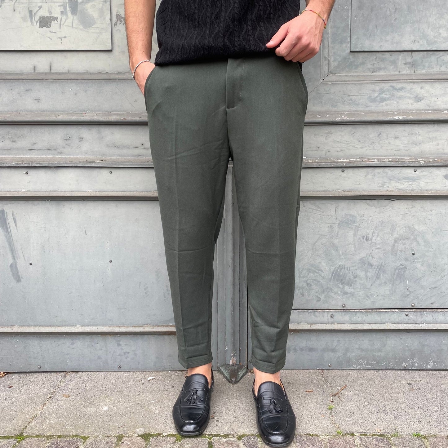 Pantalone Classico Verde Petrolio