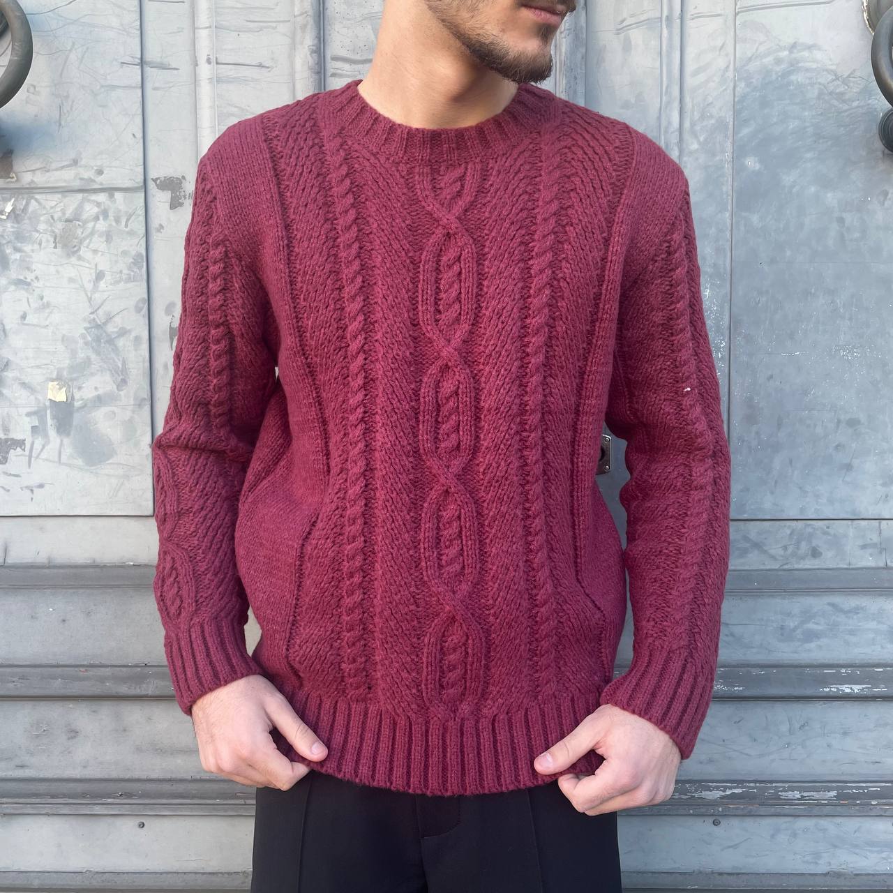 GIROCOLLO TRECCIA DOPPIO BORDEAUX