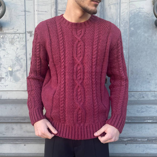 GIROCOLLO TRECCIA DOPPIO BORDEAUX