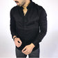 camicia slim nera